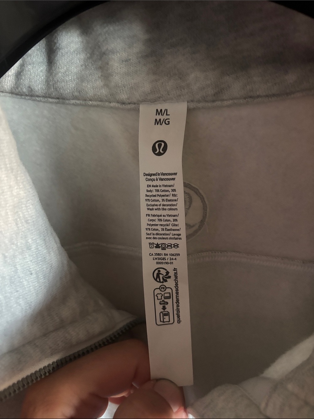 Lululemon Athletica Scuba Oversized Half Zip - Picture 4 of 6